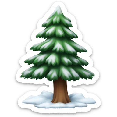 Winter pine tree sticker