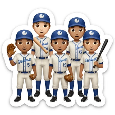 autobus de equipo llevando a egnte de basebal  sticker