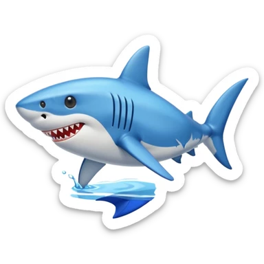 Shark with blue shoes sticker