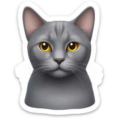 Grey is a British breed of cat sticker