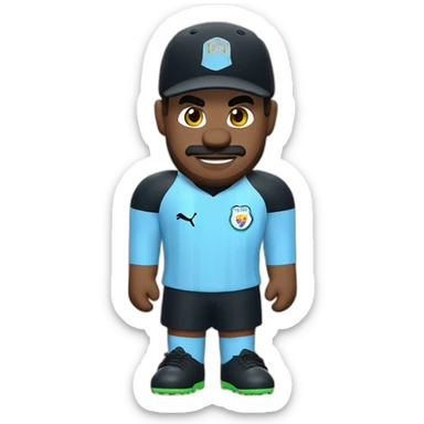 mario in manchester city jersey sticker