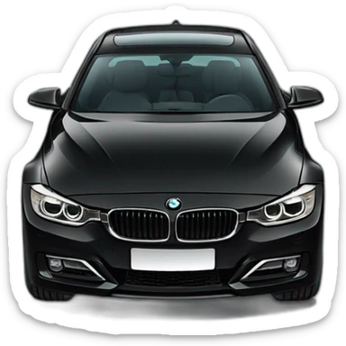 Black BMW 3 Series, the F30 generation  sticker
