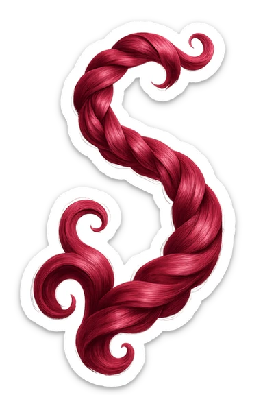 pink hair vine, luxurious and bold, no background sticker