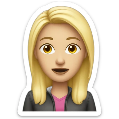 Woman blonde bad driver sticker