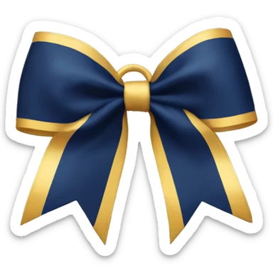 navy cheerleading bow sticker