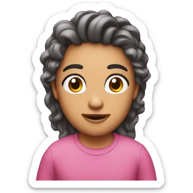 PinkCara mirando mal a una persona  sticker