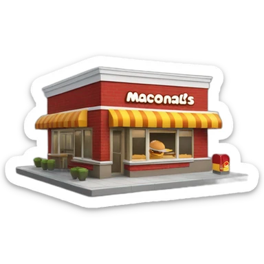 Restaurant Macdonalds extérieur sticker
