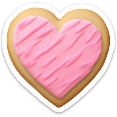 Heart shaped Sugar Cookie with pink frosting  sticker