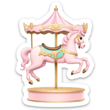 Light pink carousel  sticker
