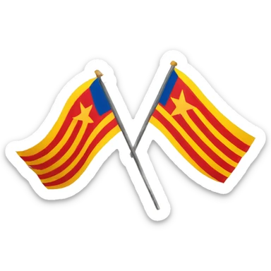 catalonia flag red and yellow sticker