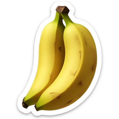 A banana with rusted nails in it  sticker