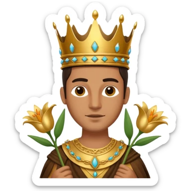 Ancient Minoan prince of lillies sticker