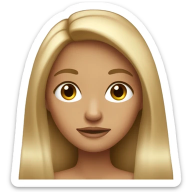 tan girl with dirty blonde long hair and light brown eye sticker