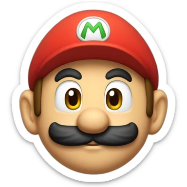 sober mario sticker