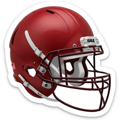 college football player helmets dark red  sticker