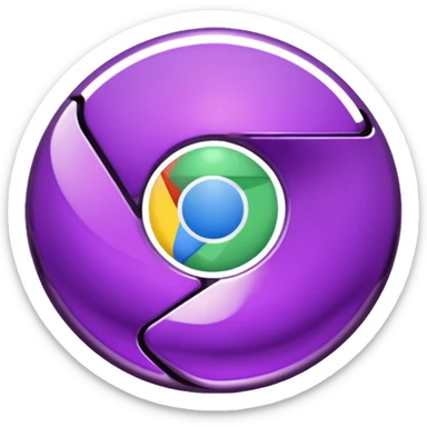 dark purple google chrome logo sticker