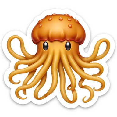 tentacled spaghetti creature  sticker