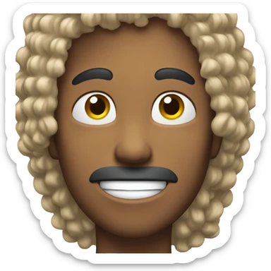 Brushing imaginary hair back while smirking sticker