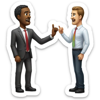 software engineer while arguing with his boss sticker