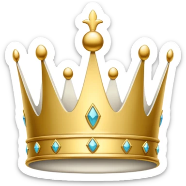 white premium logo crown simple sticker