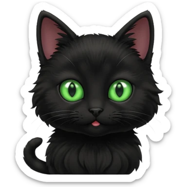 black cat baby sticker