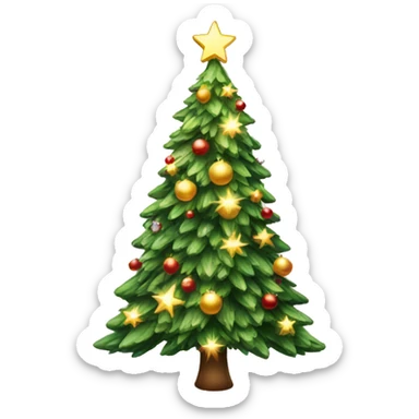 A Christmas tree sparkling sticker