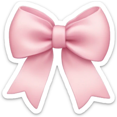 Light pink bow sticker