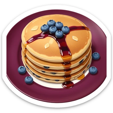 Blueberry pancakes  Burgundy sticker