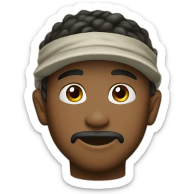 safari man bandana neck rie sticker