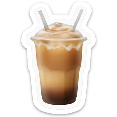 Aesthetic tan iced coffee sticker
