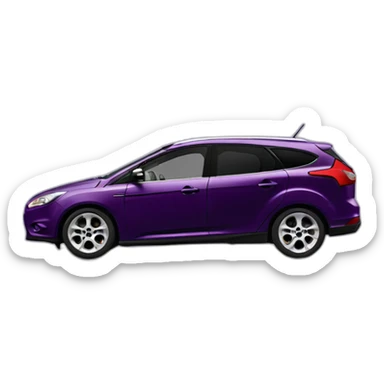Ford Focus Break 2009 dark purple from side sticker