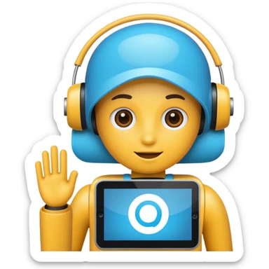ai assistant icon sticker