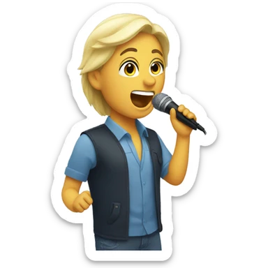 Singing karaoke  sticker