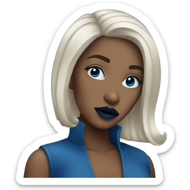 
dark blue lips sticker