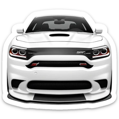 CHARGER DOSH HellCat SRT white and With low suspension body kit 4k, 8k and carbon: spoiler Wheels and hood  sticker