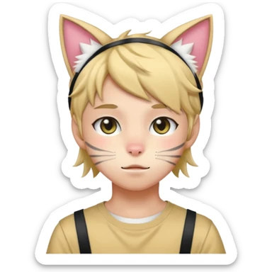 Femboy cat boy  sticker