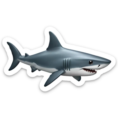 Shark with a top hat sticker