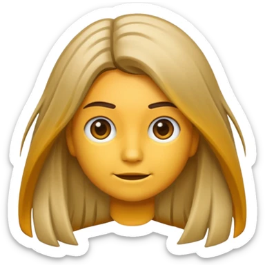 emoji de una persona que le estan haciendo mechas californianas sticker
