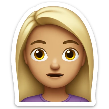 annoyed girl sticker