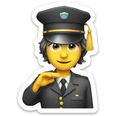 hexagon figure, saluting sticker