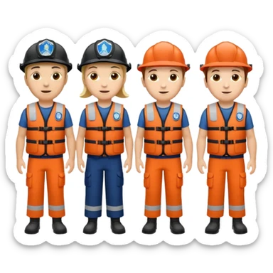 National Oceanic and Atmospheric Administration rescuers, multiple people sticker