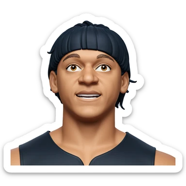 smiling boy in basketball uniform sticker