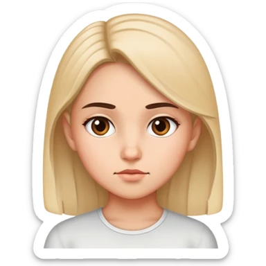 Girl side eyeing sticker