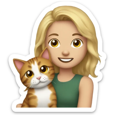 Make an emoji of me with my cat Oliver sticker