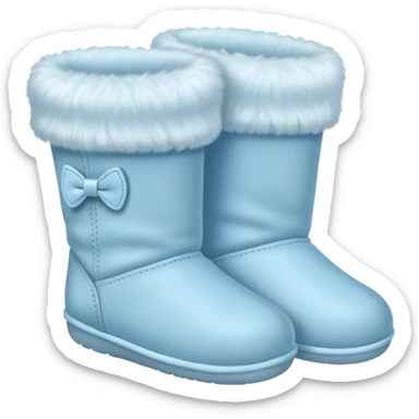 pastel blue baby boots sticker