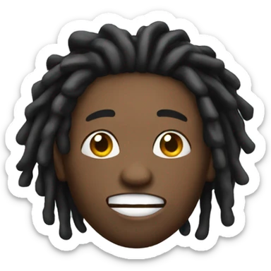Black male with dreads singing  sticker