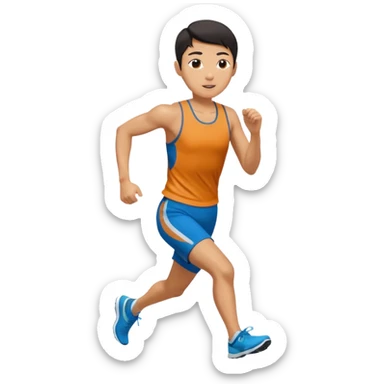 running asian sticker