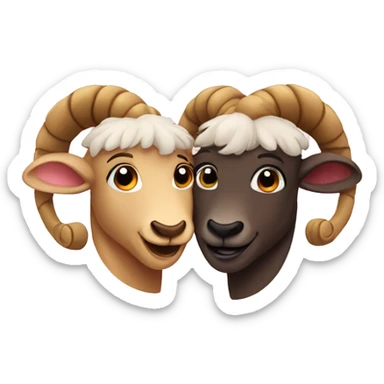 two aries in love sticker