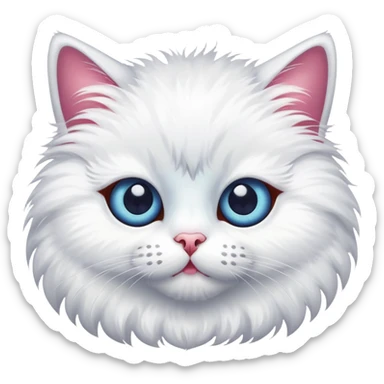 Cat with huge three eyeballs sticker