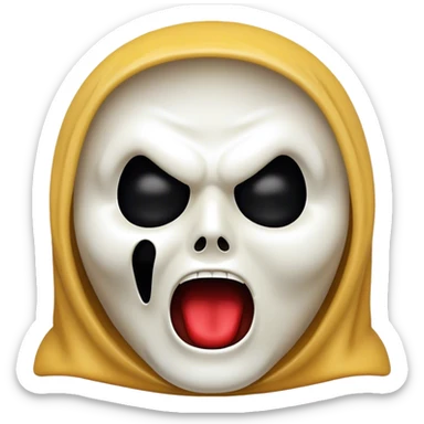 Ghostface scream emoji  sticker